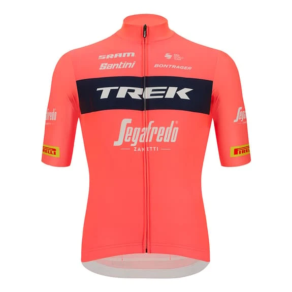 Santini Équipement Trek-Segafredo 2022 Fan Line Rouge Grenadine Noir - Coupe Classic 2 Santini Équipement Trek-Segafredo 2022 Fan Line Rouge Grenadine Noir - Coupe Classic – Image 2