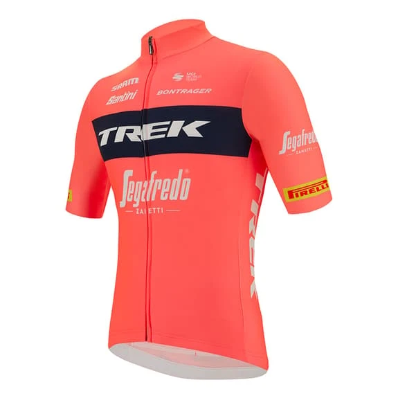 Santini Équipement Trek-Segafredo 2022 Fan Line Rouge Grenadine Noir - Coupe Classic 3 Santini Équipement Trek-Segafredo 2022 Fan Line Rouge Grenadine Noir - Coupe Classic – Image 3