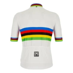 Équipement Santini UCI World Champion 2021 Blanc Noir -Pieces Velo Magasin st re94075cworldeco bi 003