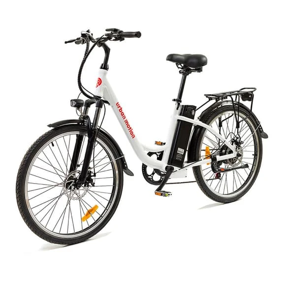 Vélo électrique Urban Motion Touring 26" 36V 10AH Blanc 2 Vélo électrique Urban Motion Touring 26" 36V 10AH Blanc – Image 2