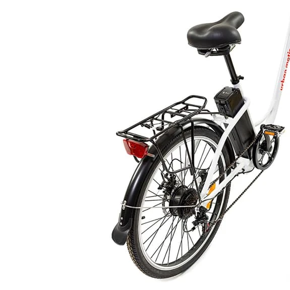 Vélo électrique Urban Motion Touring 26" 36V 10AH Blanc 3 Vélo électrique Urban Motion Touring 26" 36V 10AH Blanc – Image 3
