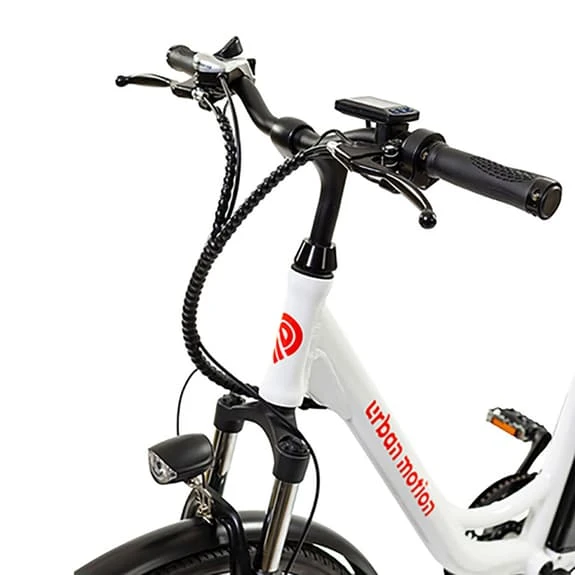 Vélo électrique Urban Motion Touring 26" 36V 10AH Blanc 4 Vélo électrique Urban Motion Touring 26" 36V 10AH Blanc – Image 4