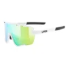 Lunettes Uvex Sportstyle 236 Set Blanc Mat Gris Foncé Avec Verres à Effet Miroir Vert