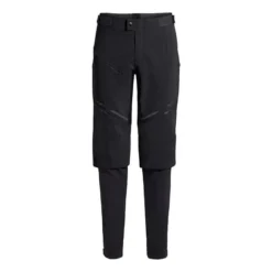 Pantalon Vaude Virt II Softshell Sans Coussinet Gris Foncé Noir