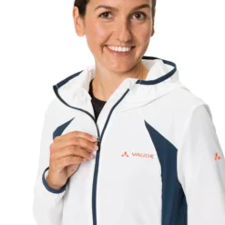 Veste Fine Coupe-vent Vaude Qimsa Air Blanc Bleu Marine Femme -Pieces Velo Magasin vu 42727 001 005